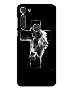 Чехол для Motorola MOTO G8 с картинкой «Сияющий крест Jesus»