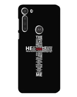 Чехол для Motorola MOTO G8 с картинкой «Текстовый крест»