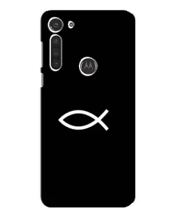 Чехол для Motorola MOTO G8 с картинкой «Символ рыбы Jesus»