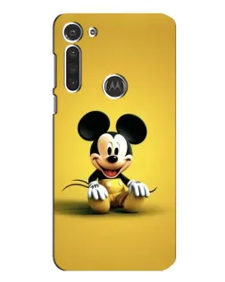Чехол для Motorola MOTO G8 с картинкой «Микки на желтом»
