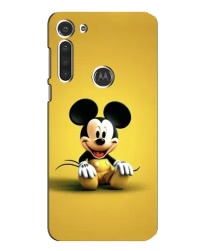 Чехол для Motorola MOTO G8 с картинкой «Микки на желтом»