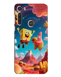 Чехол для Motorola MOTO G8 с картинкой «Космический фастфуд»