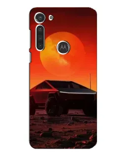 Чехол для Motorola MOTO G8 с картинкой «Cybertruck на Марсе»