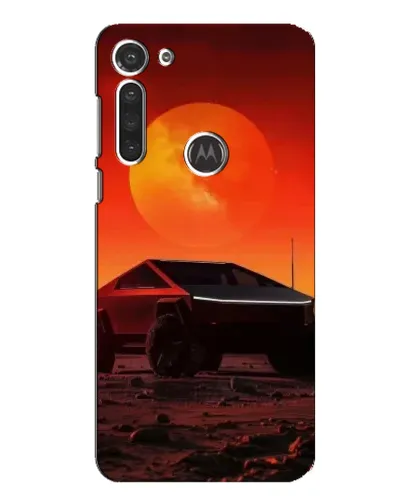 Чехол для Motorola MOTO G8 с картинкой «Cybertruck на Марсе»