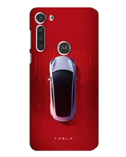 Чехол для Motorola MOTO G8 с картинкой «Tesla Top View»