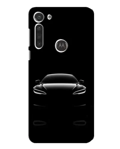 Чехол для Motorola MOTO G8 с картинкой «Силуэт Tesla Night»