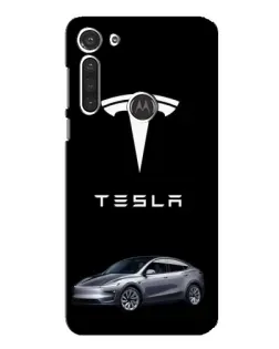 Чехол для Motorola MOTO G8 с картинкой «Tesla Model Y»