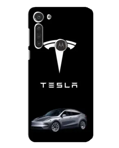 Чехол для Motorola MOTO G8 с картинкой «Tesla Model Y»