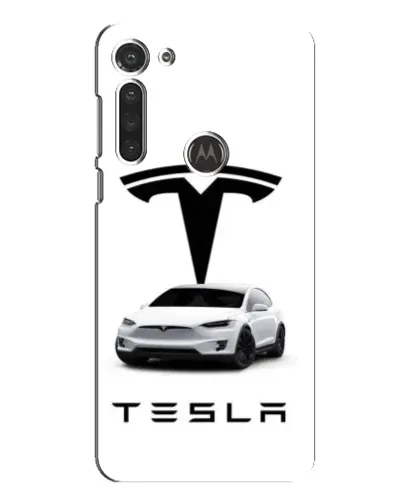Чехол для Motorola MOTO G8 с картинкой «Tesla White Style»