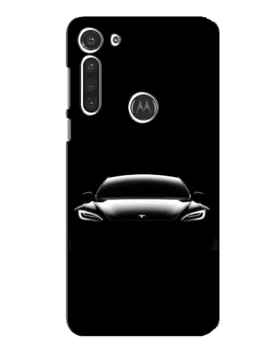 Чехол для Motorola MOTO G8 с картинкой «Фары Tesla Night»
