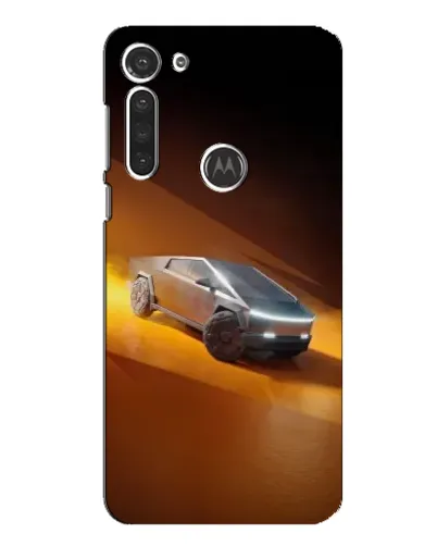 Чехол для Motorola MOTO G8 с картинкой «Cybertruck в пустыне»