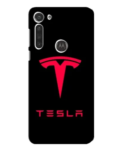 Чехол для Motorola MOTO G8 с картинкой «Tesla Red Logo»