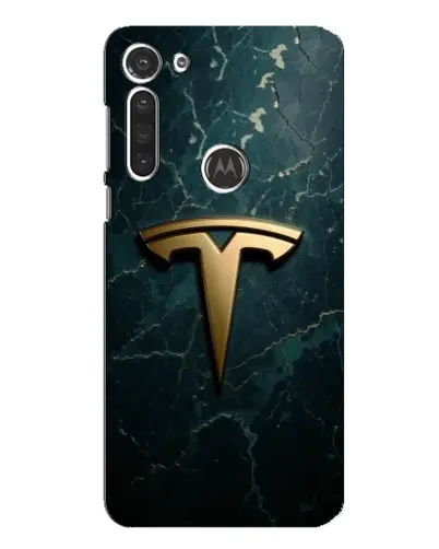 Чехол для Motorola MOTO G8 с картинкой «Мраморная Tesla Gold»
