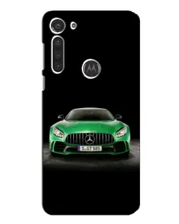Чехол для Motorola MOTO G8 с картинкой «Mercedes — неоновый лого»