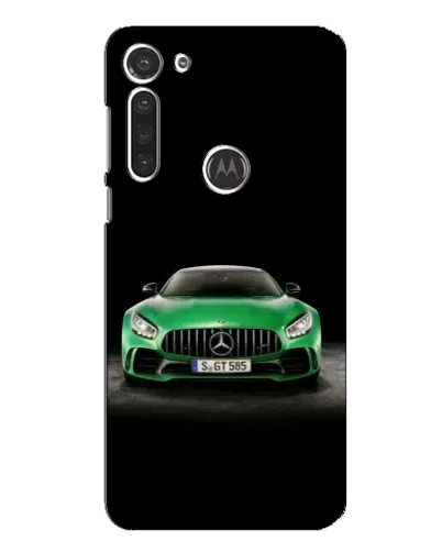 Чехол для Motorola MOTO G8 с картинкой «Mercedes — неоновый лого»