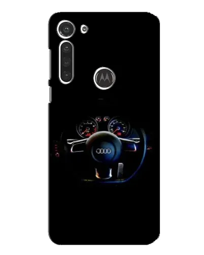 Чехол для Motorola MOTO G8 с картинкой «Салон Audi — руль»