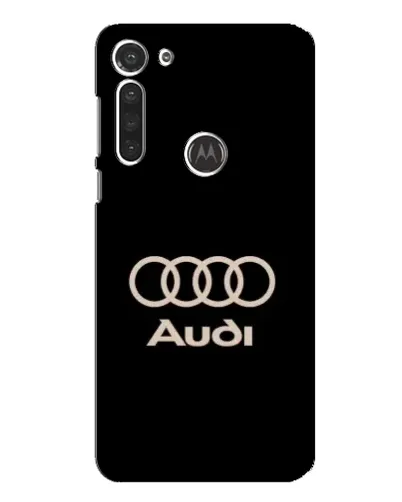 Чехол для Motorola MOTO G8 с картинкой «Audi — золотой логотип»