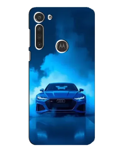 Чехол для Motorola MOTO G8 с картинкой «Audi — голубая энергия»