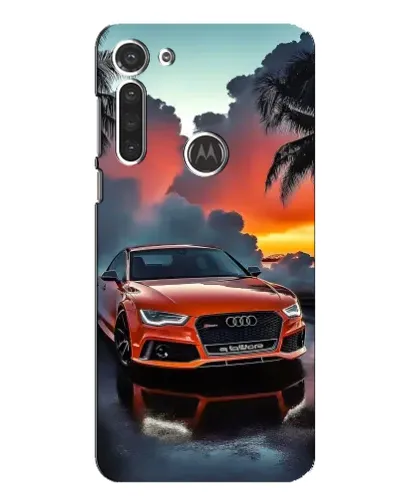 Чехол для Motorola MOTO G8 с картинкой «Audi — закат»