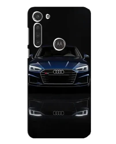 Чехол для Motorola MOTO G8 с картинкой «Audi — ночное отражение»