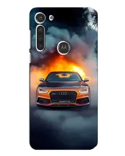 Чехол для Motorola MOTO G8 с картинкой «Audi в огненном дыму» Чехол для Motorola MOTO G8 с картинкой «Audi в огненном дыму»