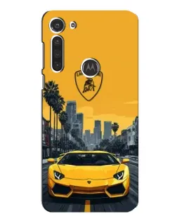 Чехол для Motorola MOTO G8 с картинкой «Желтый Lamborghini город» Чехол для Motorola MOTO G8 с картинкой «Желтый Lamborghini город»