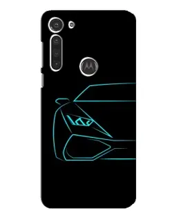 Чехол для Motorola MOTO G8 с картинкой «Голубой силуэт Lamborghini» Чехол для Motorola MOTO G8 с картинкой «Голубой силуэт Lamborghini»
