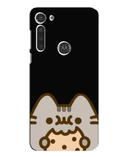 Чохол для Motorola MOTO G8 з картинкою «Пушин на чорному»