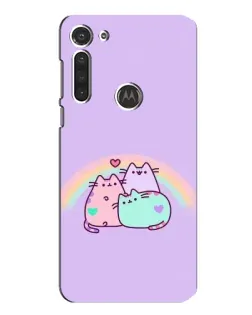 Чохол для Motorola MOTO G8 з картинкою «Веселкові Пушини»