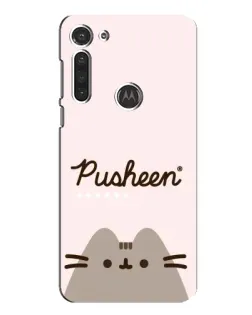 Чохол для Motorola MOTO G8 з картинкою «Pusheen логотип»