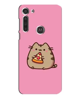 Чохол для Motorola MOTO G8 з картинкою «Пушин із піцою»