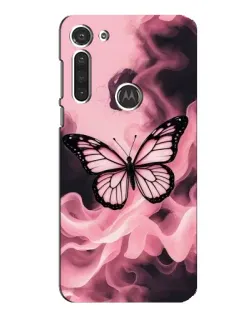 Чохол для Motorola MOTO G8 з картинкою «Метелик у диму»