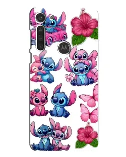 Чохол для Motorola MOTO G8 з картинкою «Стікери Stitch та Angel»