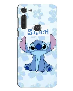 Чохол для Motorola MOTO G8 з картинкою «Stitch серед квітів»