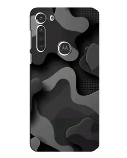 Чохол для Motorola MOTO G8 з картинкою «Темний абстрактний камуфляж»