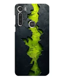 Чохол для Motorola MOTO G8 з картинкою «Салатовий розлом скелі»