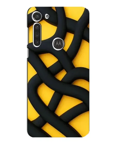 Чехол для Motorola MOTO G8 с картинкой «Черное желтое переплетение» Чехол для Motorola MOTO G8 с картинкой «Черное желтое переплетение»