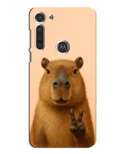 Чехол для Motorola MOTO G8 с картинкой «Капибара виктория» Чехол для Motorola MOTO G8 с картинкой «Капибара виктория»