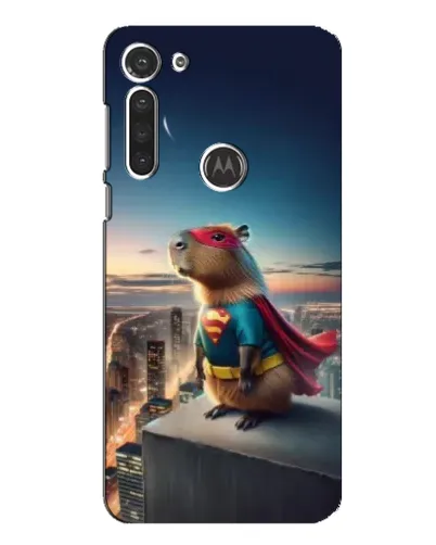 Чехол для Motorola MOTO G8 с картинкой «Капи-мен супергерой»