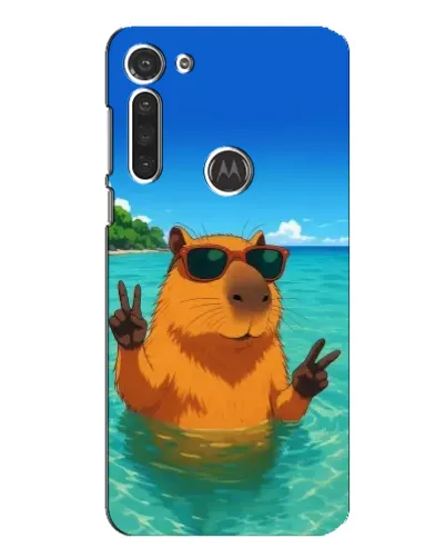 Чехол для Motorola MOTO G8 с картинкой «Морская капибара»
