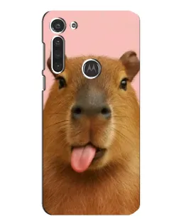 Чехол для Motorola MOTO G8 с картинкой «Капибара с языком» Чехол для Motorola MOTO G8 с картинкой «Капибара с языком»