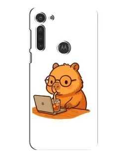 Чехол для Motorola MOTO G8 с картинкой «Капибара с ноутбуком» Чехол для Motorola MOTO G8 с картинкой «Капибара с ноутбуком»