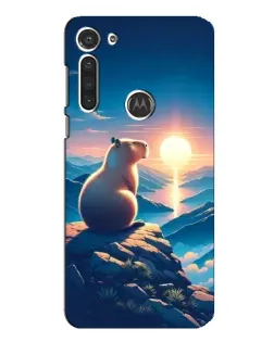 Чехол для Motorola MOTO G8 с картинкой «Закат солнца с капибарой» Чехол для Motorola MOTO G8 с картинкой «Закат солнца с капибарой»