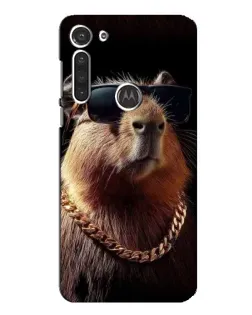 Чехол для Motorola MOTO G8 с картинкой «Капибара золотая цепь» Чехол для Motorola MOTO G8 с картинкой «Капибара золотая цепь»
