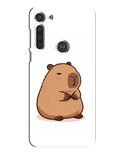 Чехол для Motorola MOTO G8 с картинкой «Толстенькая капибара»