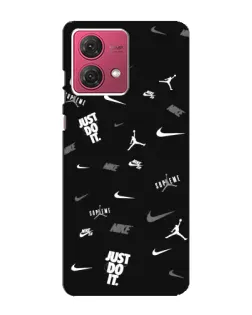 Чехол для Motorola MOTO G84 с картинкой «Nike Black Pattern» Чехол для Motorola MOTO G84 с картинкой «Nike Black Pattern»