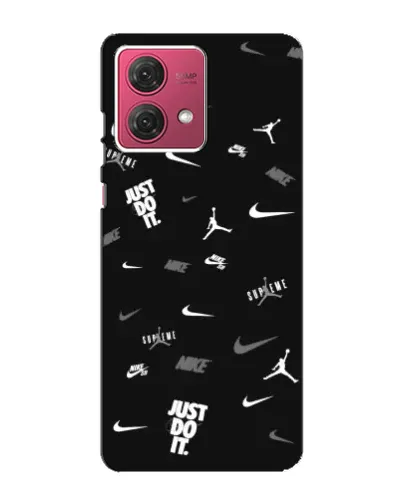 Чехол для Motorola MOTO G84 с картинкой «Nike Black Pattern» Чехол для Motorola MOTO G84 с картинкой «Nike Black Pattern»