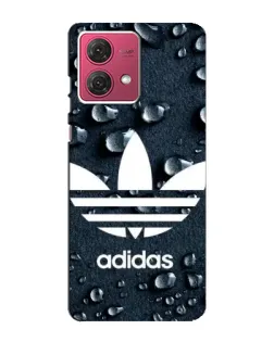 Чехол для Motorola MOTO G84 с картинкой «Adidas Trefoil Blue»