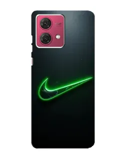 Чехол для Motorola MOTO G84 с картинкой «Неоновый контур Nike»