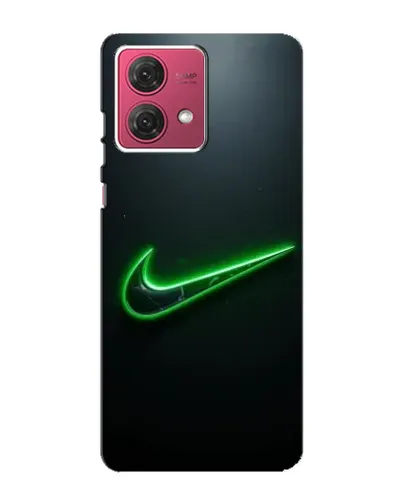 Чехол для Motorola MOTO G84 с картинкой «Неоновый контур Nike»